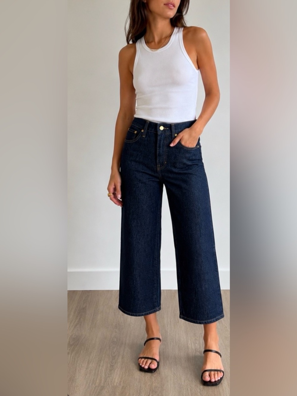J.Crew Dark Wash Wide Leg Jeans 25